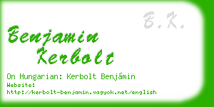 benjamin kerbolt business card